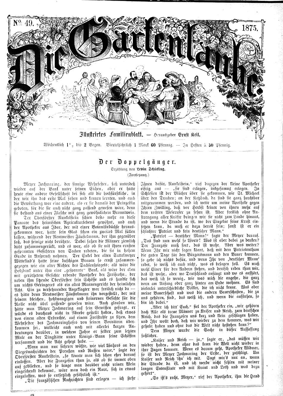 Tränen im Vorabdruck. Das "Tagebuch eines Vaters" in einer deutschen Familienillustrierten der 1870er Jahre